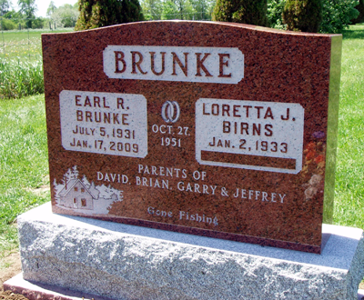 Raised Lettering Headstone